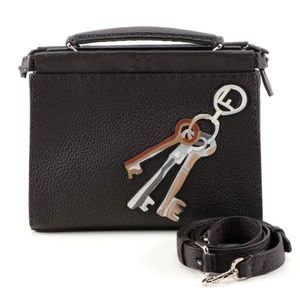 Fendi Selleria Peekaboo Calfskin Leather Satchel